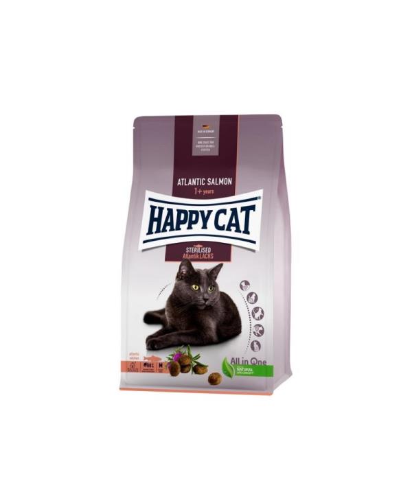 Happy Cat Sterilised Adult Atlantic Salmon със сьомга за кастрирани котки