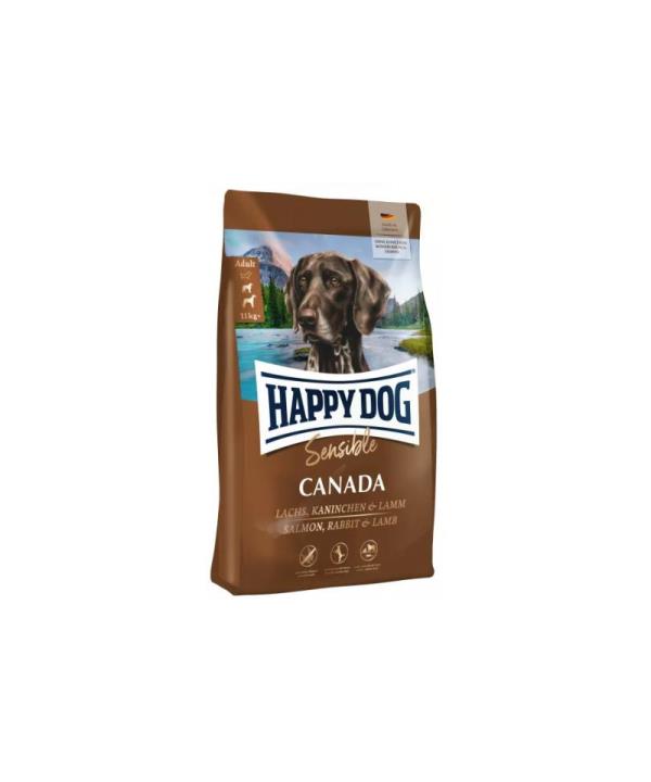 Беззърнена храна за кучета Happy Dog Sensible Canada със сьомга, заек и агнешко