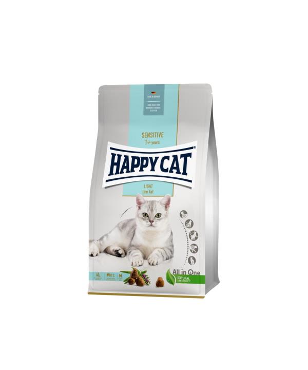 Happy Cat Sensitive Light суха храна за израснали котки над 1 година с агнешко месо за контрол на теглото