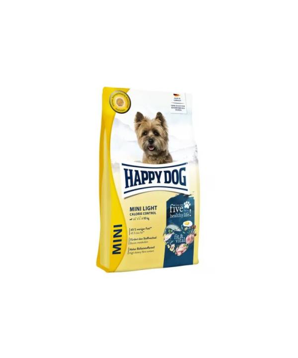 Happy Dog Mini Light суха храна за израснали кучета от малки породи с намалено съдържание на мазнини за контрол на теглото