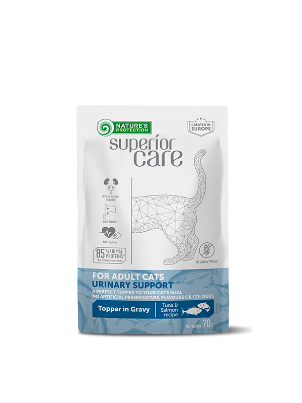 Nature's Protection Superior Care Urinary Support – пауч за израснали котки с риба тон и сьомга за поддържане на пикочните пътища