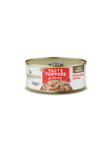 Applaws Taste toppers in gravy - консерва за куче месни хапки с пилешко филе и телешко сос грейви.