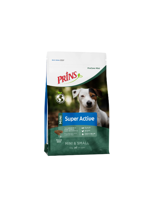 Prins ProCare Mini Super Active студено пресована суха храна за активни кучета от малки породи