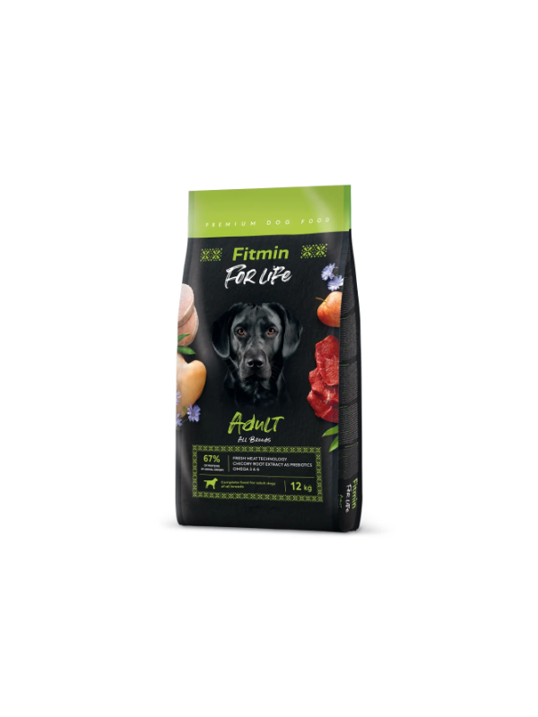 Fitmin For Life Adult All Breeds 12 kg суха храна за възрастни кучета от всички породи с птиче месо