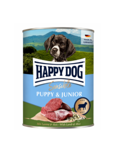 Happy Dog Sensible Puppy & Junior Can – Lamb & Rice е консерва за кучета агнешко и ориз.