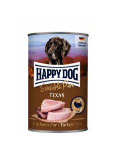 Happy Dog Sensible Pure Texas – Turkey е консерва за кучета само с пуешко месо.