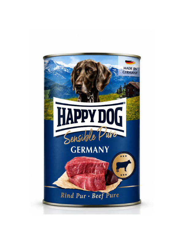 консерва за кучета с говеждо Happy Dog Sensible Pure Germany