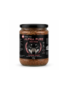 ALPHA PURE -  домашно приготвена храна за възрастни кучета с говеждо и зеленчуци/ 500гр.