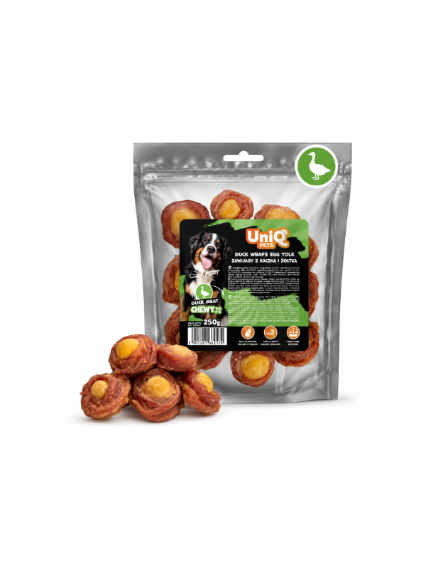Кучешки лакомства с патешко и яйчен жълтък Uniq Pets