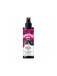 Bugalugs Antiseptic First Aid Spray — антисептичен спрей за първа помощ, предназначен за кучета, котки и други домашни любимци (200 мл).
