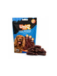 Uniq Pets Dog Snacks Woofers Lamb Sausages – меки наденички за кучета с агнешко, 250 г