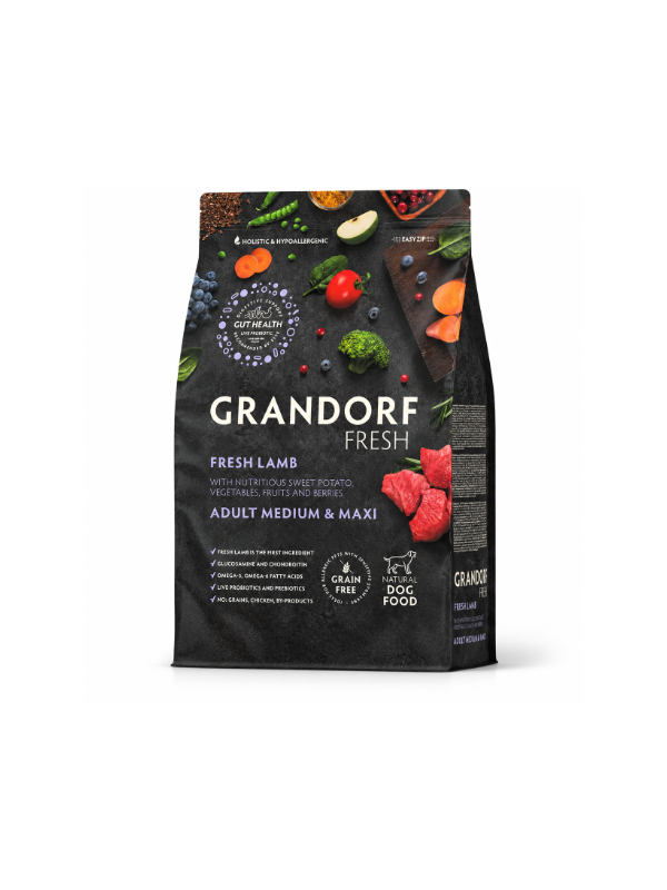 Grandorf Fresh Lamb Adult Medium & Maxi – прясно агнешко