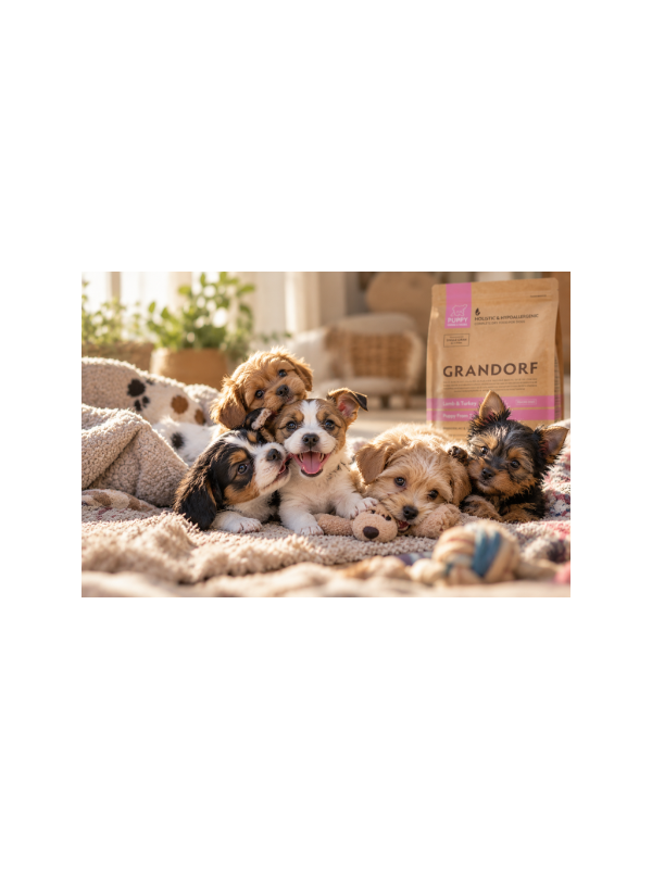 Grandorf Puppy Lamb & Turkey с малки кученца