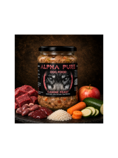 Alpha Pure - домашно приготвена храна за възрастни кучета с говеждо и зеленчуци - 8 броя x 500 гр.